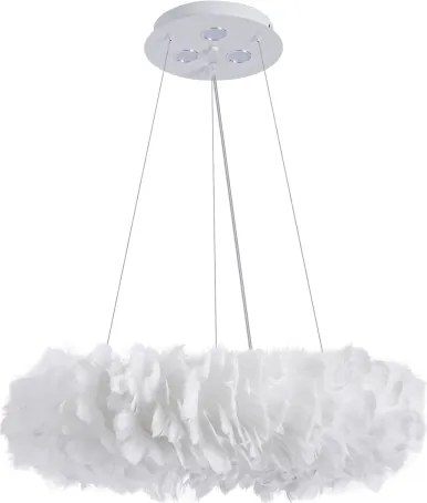 BRILAGI - LED luster na lanku FEATHER 3xE27/40W/230V + 3xLED/3W pr. 50 cm biela