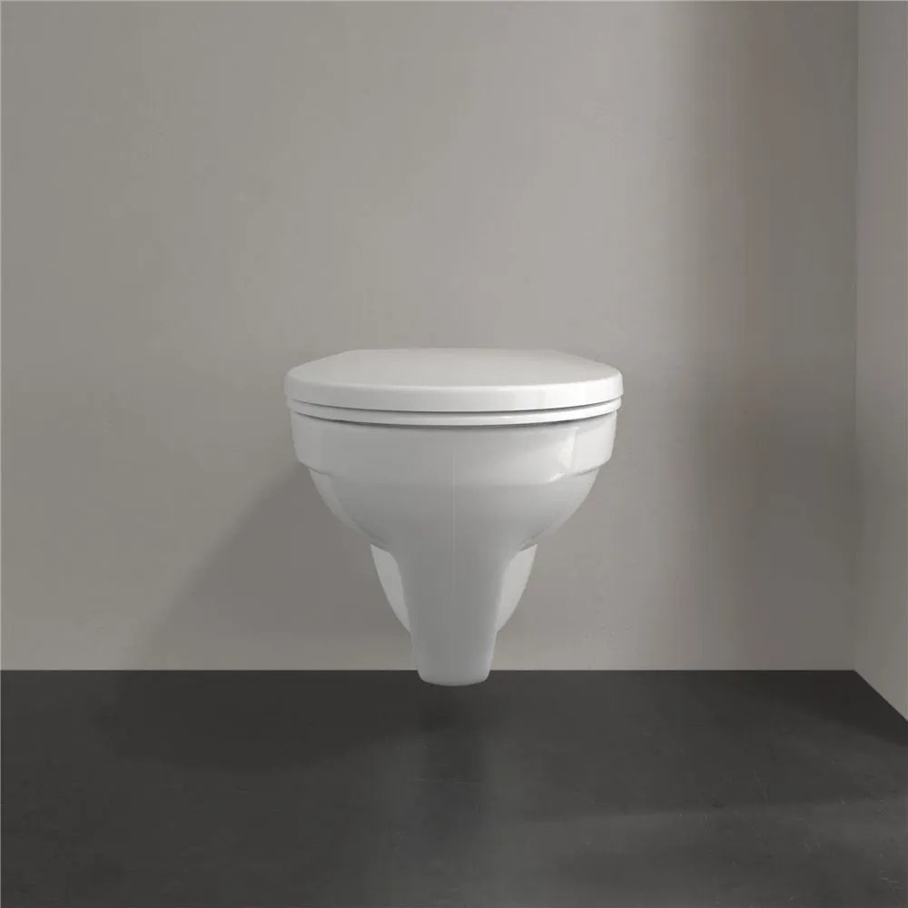 VILLEROY &amp; BOCH O.novo Combi-Pack, závesné WC s DirectFlush + WC sedátko s poklopom, s QuickRelease a Softclosing, biela alpská, 7682HR01