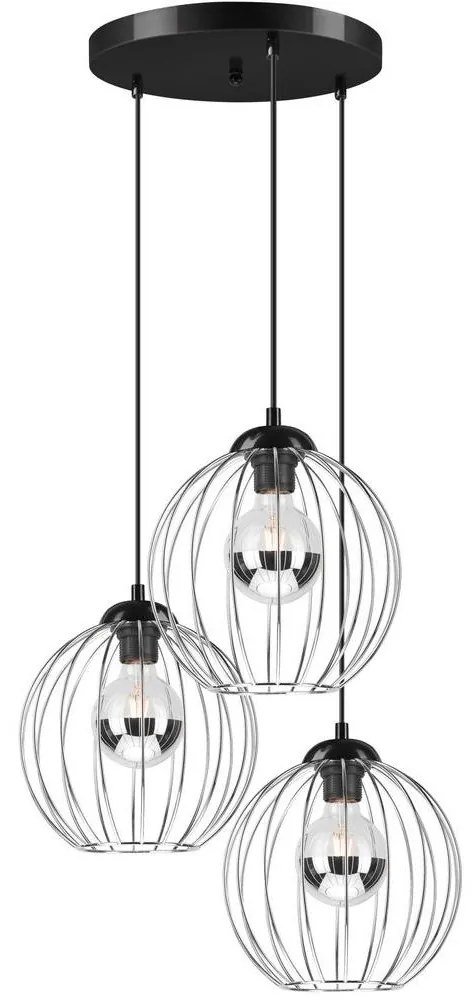 Luster na lanku ZOYA 3xE27/60W/230V lesklý chróm