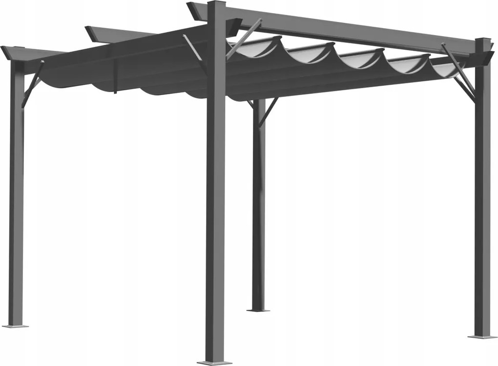 Garden Line SIVÁ ZÁHRADNÁ PERGOLA 3 X 3 M 2,95 x 2,95 x V2,3 m *5682