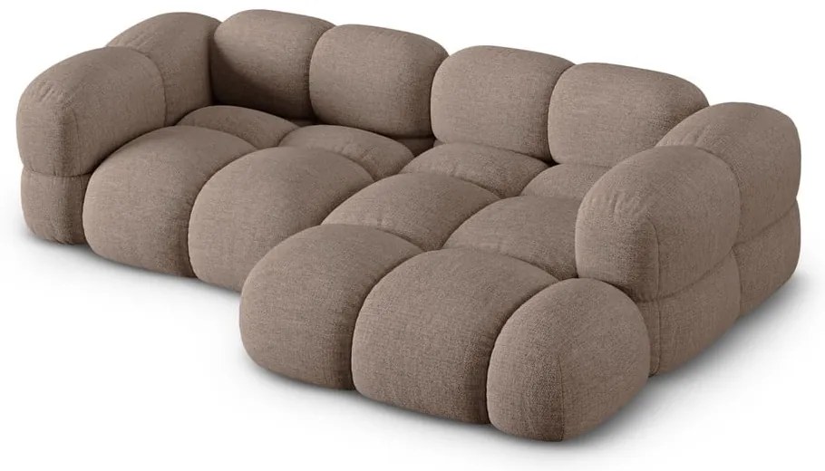 Hnedá rohová pohovka (pravý roh/s leňoškou) Loretto – Cosmopolitan Design