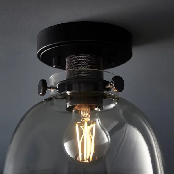 Endon 99106 - Stropné svietidlo URBAN 1xE27/10W/230V čierna/číra