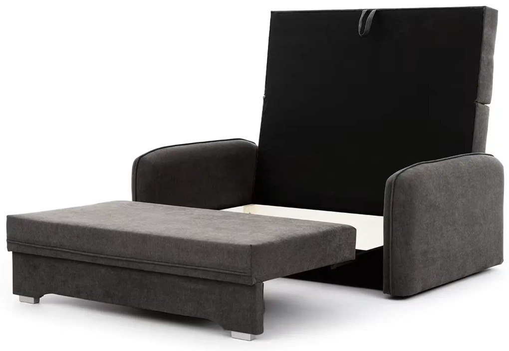 Rozkladacia 2-miestna pohovka LAINE, tmavo sivá