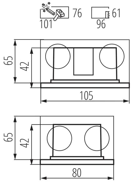 Kanlux 33690 - LED Vstavané svietidlo GLASI LED/3W/230V 3000K IP44 biela