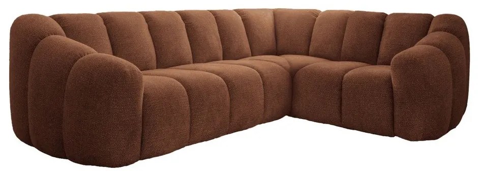 Terakotová rohová pohovka (pravý roh/do L) Shell – Miuform