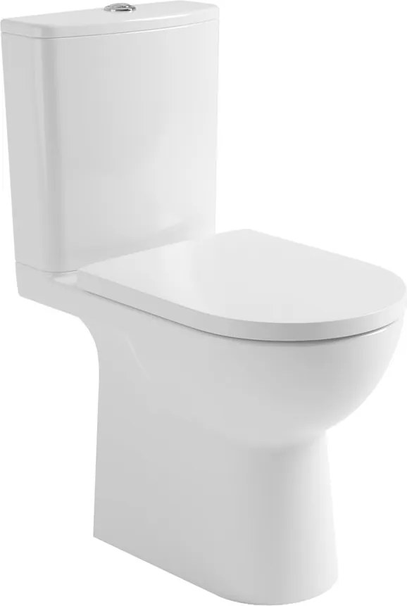Aqualine Aqualine, TALAMO WC kombi WC, Rimless, spodný/zadný odpad, biela, PB107WR