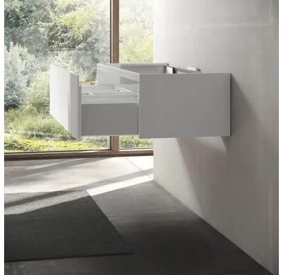 Kúpeľňová skrinka pod umývadlo KEUCO Edition 11 lesklá biela 140 x 35 x 53,5 cm 31361300000