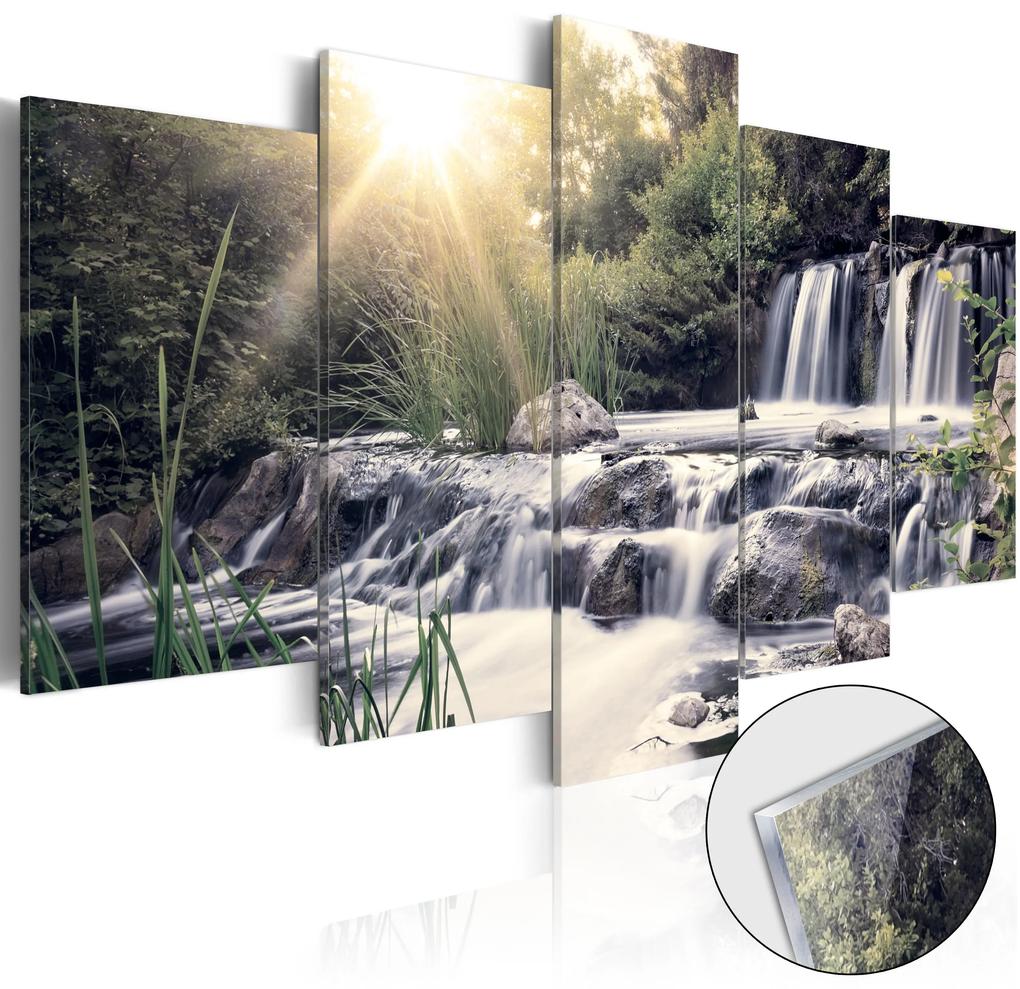 Artgeist Obraz na akrylátovom skle - Waterfall of Dreams [Glass] Veľkosť: 200x100