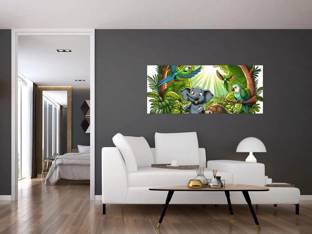 Obraz - Veselé zvieratká (120x50 cm)