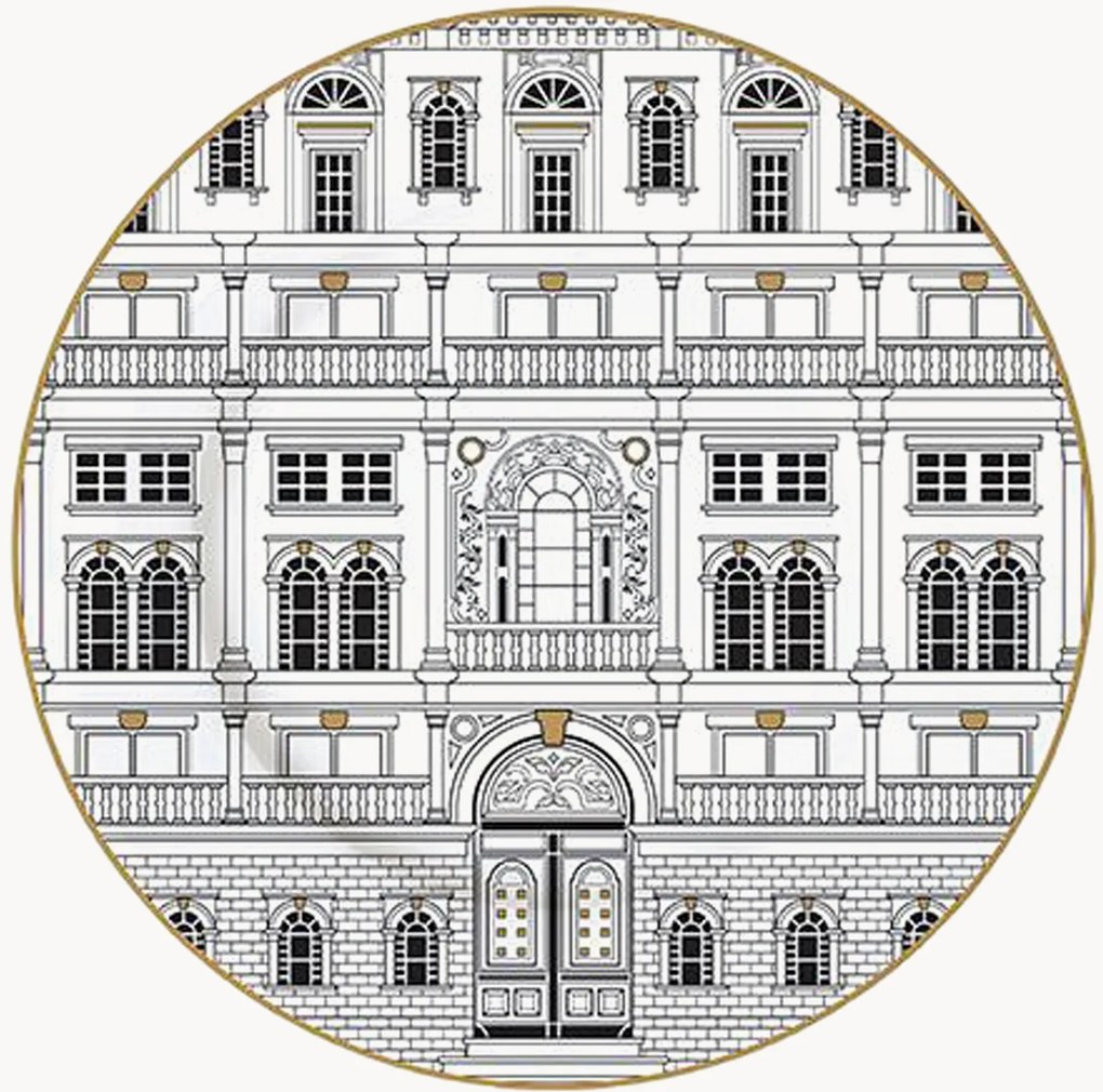 Porcelánové dezertné taniere Palazzo, 4 ks
