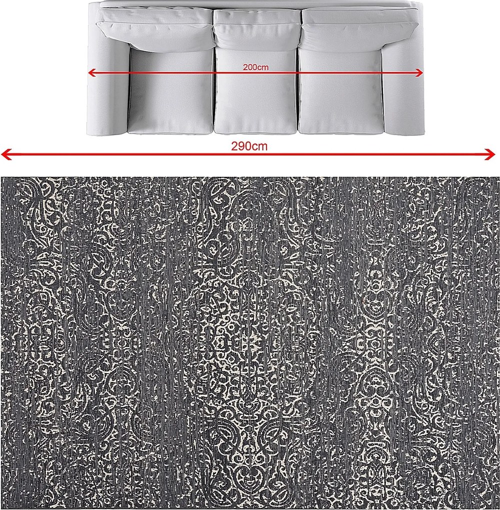 Koberec Velvet beige/petrol blue 200x290cm