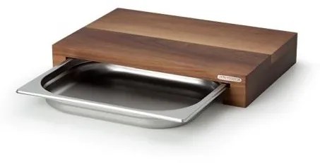 Continenta C4210 - Kuchynská doska na krájanie s misou 39x27 cm orech