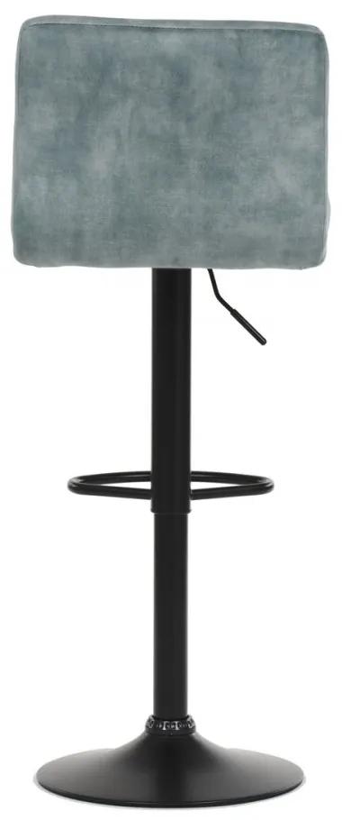 Barová stolička TART — látka, kov, modrá
