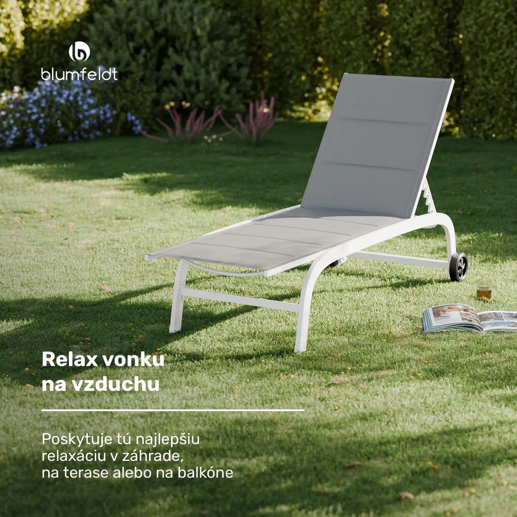 Blumfeldt Limala, lehátko, oceľ/hliník, textilén, 150 kg, prenosné
