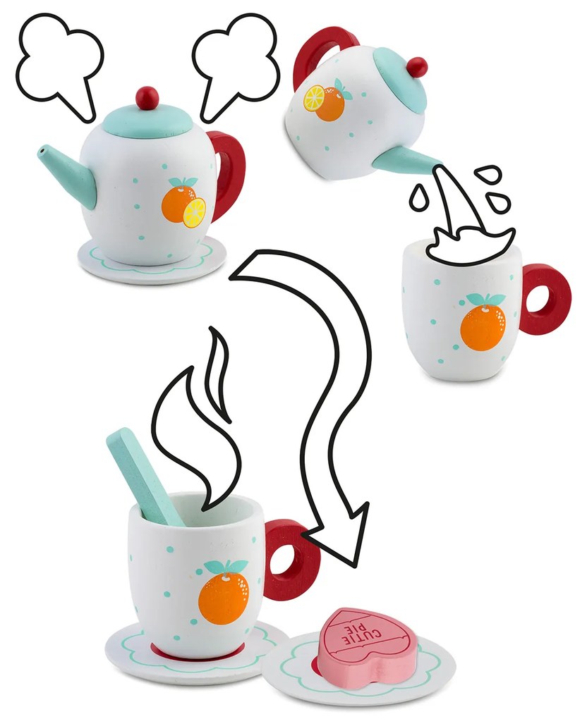 Drevená hračka čajová súprava RK-869 Ricokids