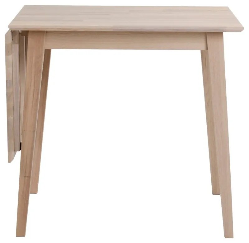 Matne lakovaný sklápací dubový jedálenský stôl Rowico Mimi, 80 x 80 cm