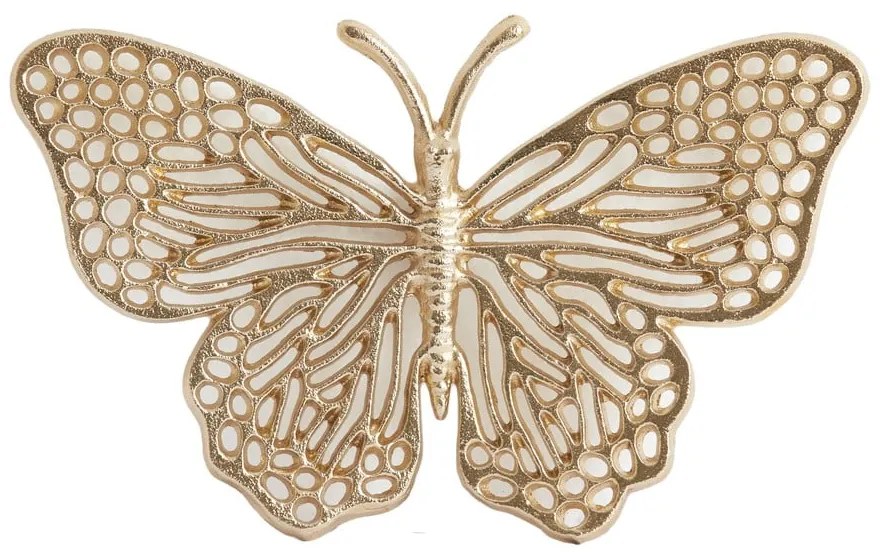 Kovová nástenná dekorácia 26x16 cm Butterfly – Light & Living