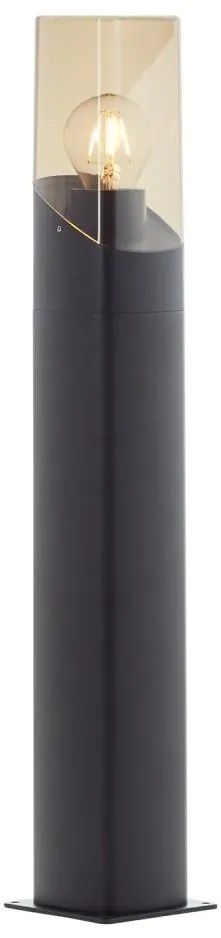Brilliant - Vonkajšia lampa MINOU 1xE27/10W/230V 60 cm IP44 čierna/dymová