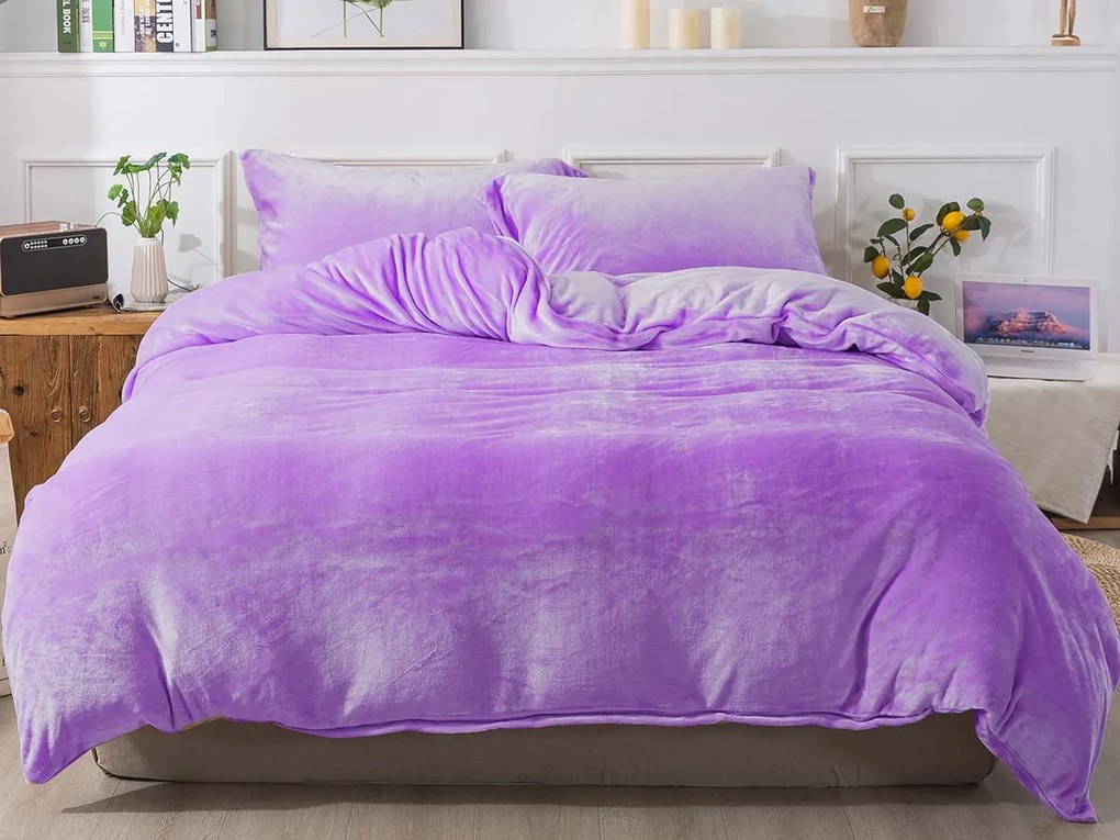 XPOSE® Francúzske mikroplyšové obliečky JORGA Exclusive - levanduľové