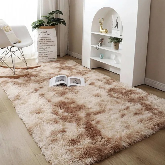 Protišmykový koberec SHAGGY ombré, karamelový