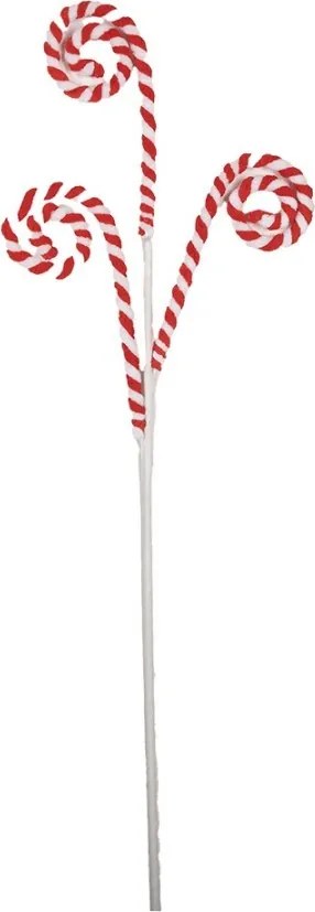 Bielo-červený vianočný zápich lízanky palice Candy - 17*1*66 cm