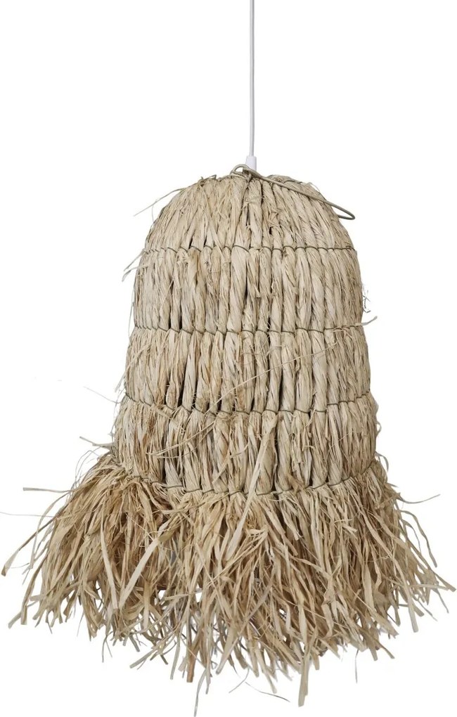 Prírodné závesné svetlo s lykovým tienidlom Raffia - Ø 28*32cm/ E27/ 40W