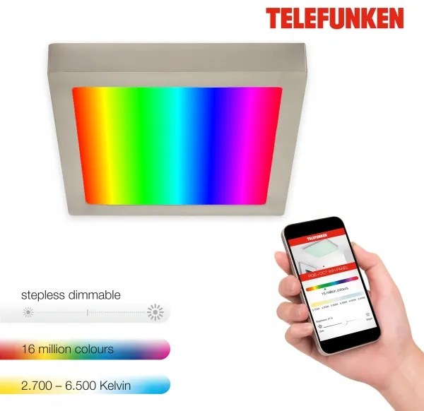 Telefunken 309602TF - LED RGBW Stropné svietidlo LED/18W/230V 2700-6500K WiFi