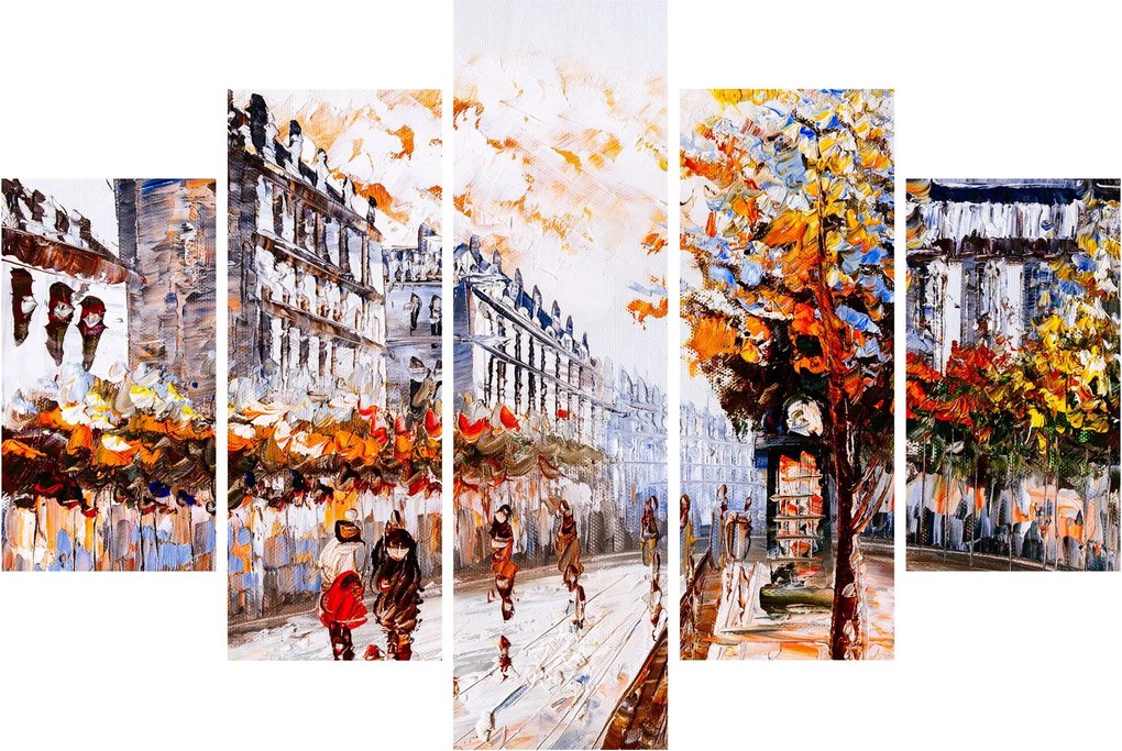 Obraz - Život v meste (150x105 cm)