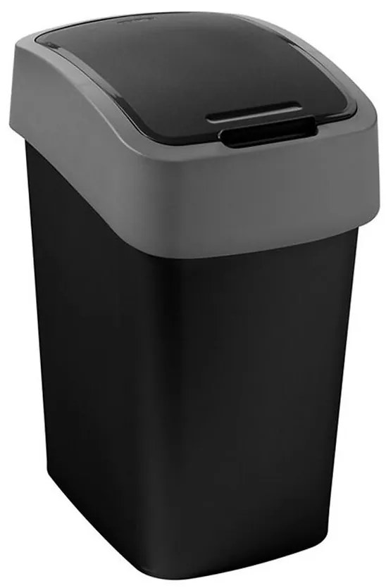 Kôš na smeti 9l 229418 čierna/ strieborná