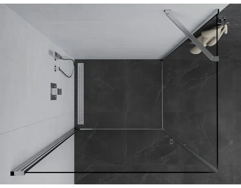 Mexen Pretoria sprchovací kút 70x90cm, 6mm sklo, chrómový profil-číre sklo, 852-070-090-01-00