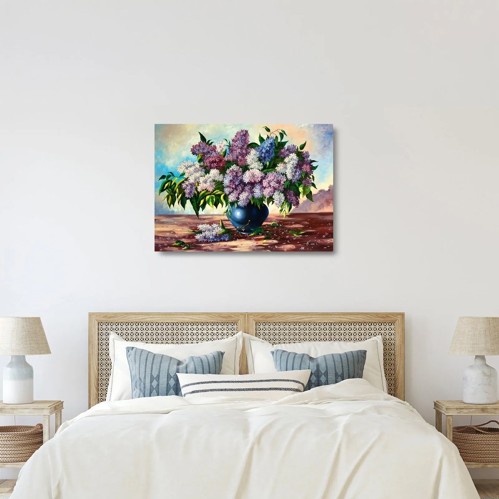 Sklenený obraz - Kytica orgovánu (70x50 cm)