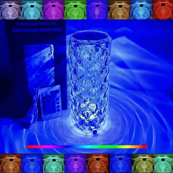 Rose Diamond Stolná dotyková lampa 21 cm