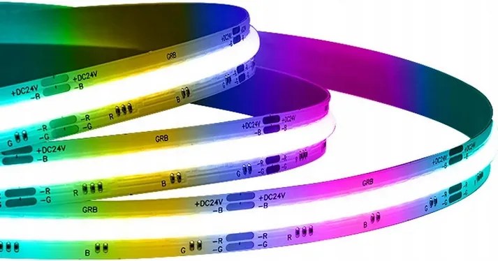 BERGE LED pásik RGB Neon COB 12V - 450D - 15W/m - IP20 - 50m