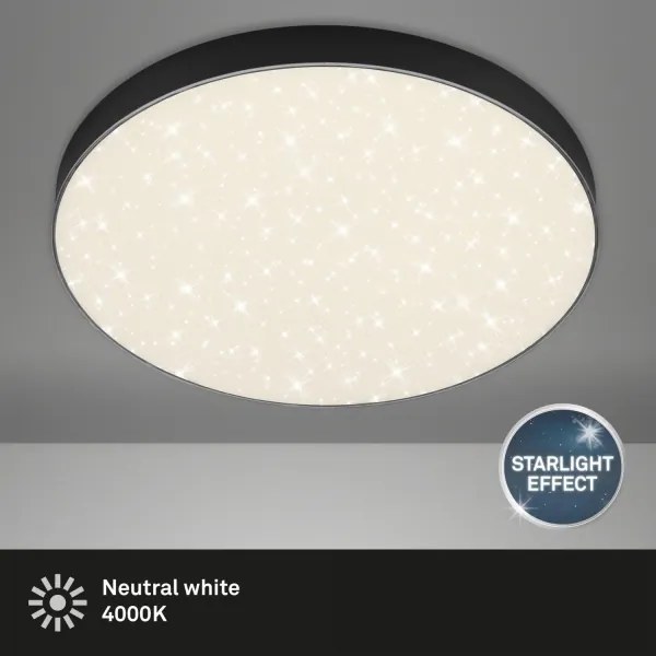 Briloner 7075-415 - LED Stropné svietidlo STAR SKY LED/24,5W/230V pr. 38 cm čierna