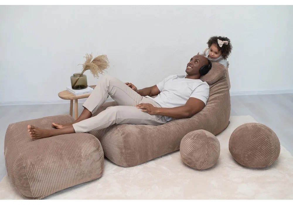 Menčestrový sedací vak v mentolovej farbe Snug 130 – SLOWDOWN