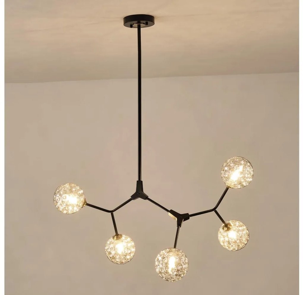 Luster na tyči 5xG9/15W/230V šedá