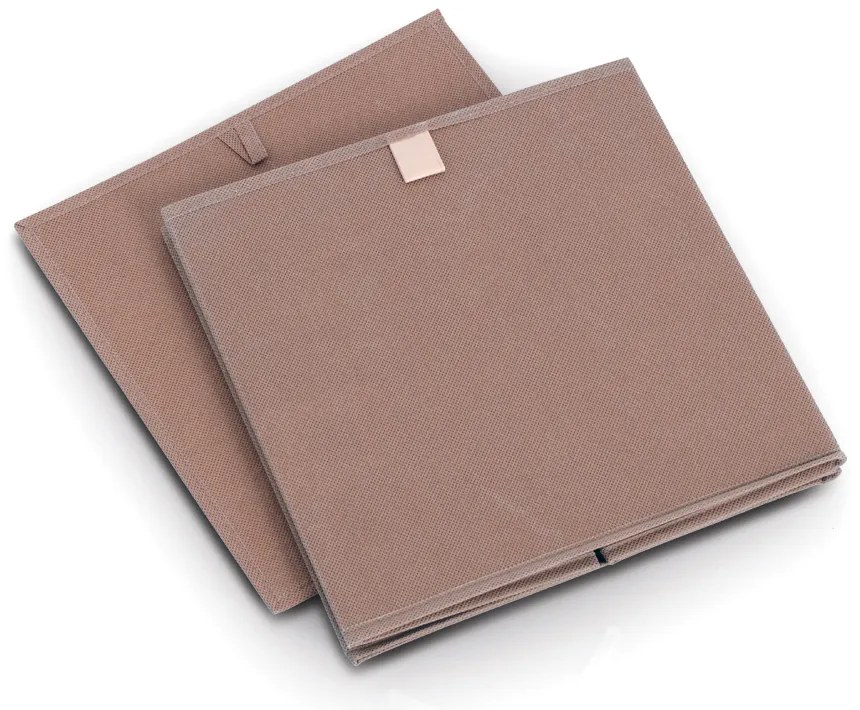 Úložný box, kocka, do štvorcových knižníc WOVEN 32x32x32, mocha
