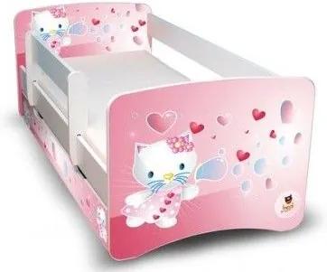 MAXMAX Detská posteľ 160x80 cm - KITTY A BUBLIFUK II 160x80 pre dievča NIE