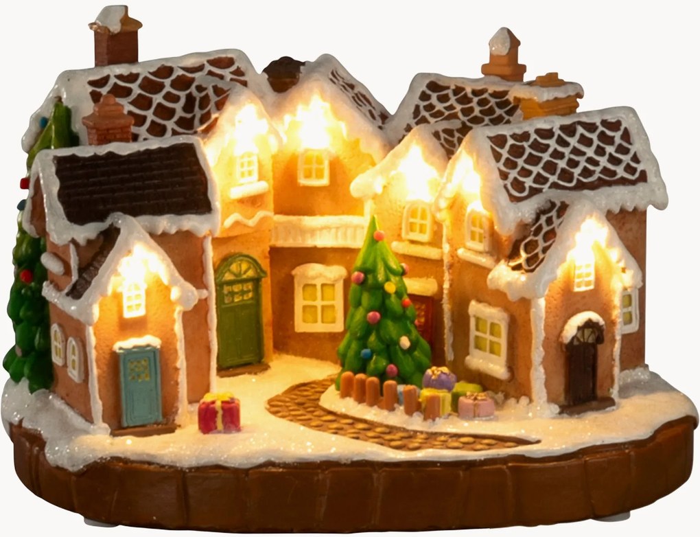 Vianočná LED dekorácia's časovačom Gingerbread Village