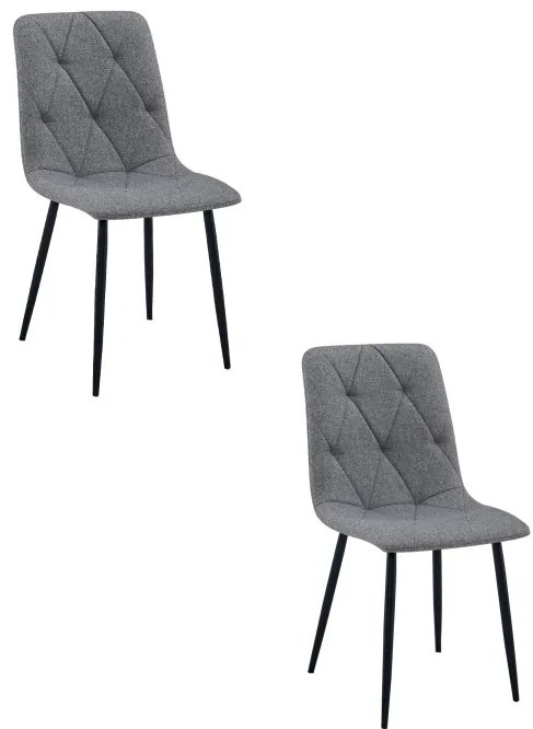 Set dvoch jedálenských stoličiek LIBRA tmavosivé / čierne nohy (2 ks)