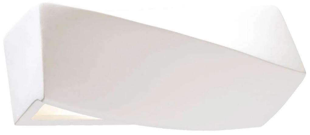 Nástenné svietidlo Sigma mini, 1x biele keramické tienidlo