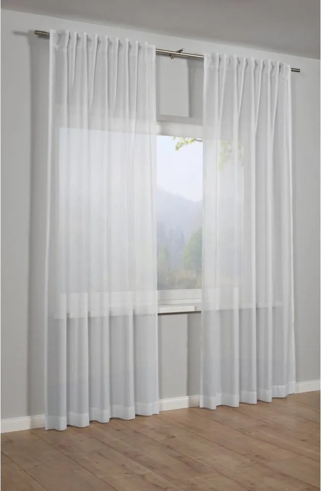 Biela záclona 245x140 cm Jacquard-Voile - Gardinia