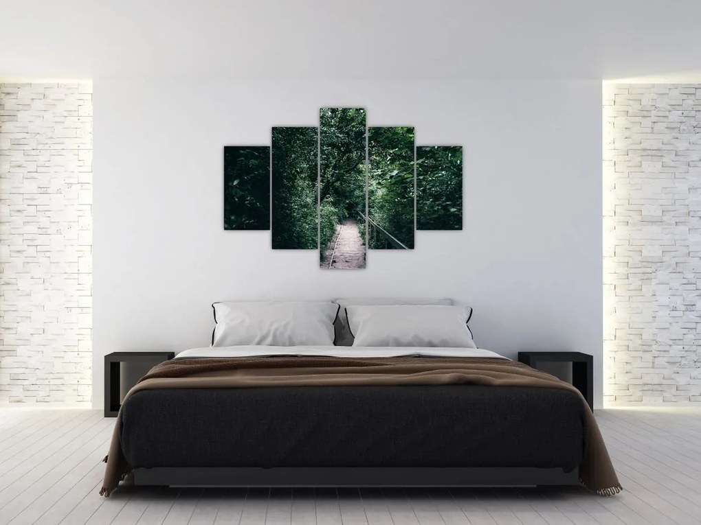 Obraz - Cesta lesom (150x105 cm)