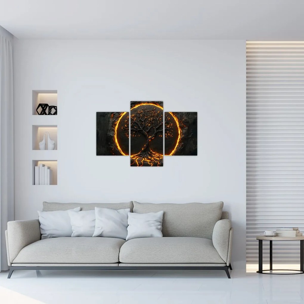 Obraz – Strom života v láve II. (90x60 cm)