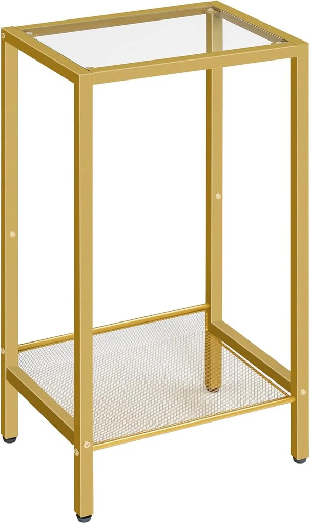 Odkladací stolík Vasagle Lamosa 37 cm číry/zlatý