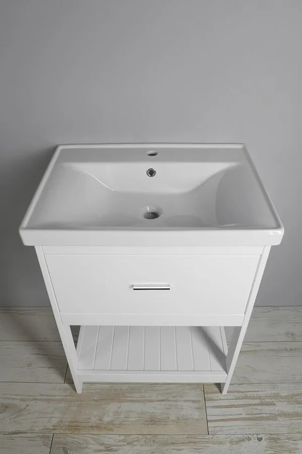 Aqualine Sapho, ETIDE umývadlová skrinka 61,5x86x44 cm, matná biela
