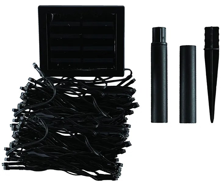 DECOLED Venkovní řetěz SOLAR 20 m, teple bílá, 200 diod