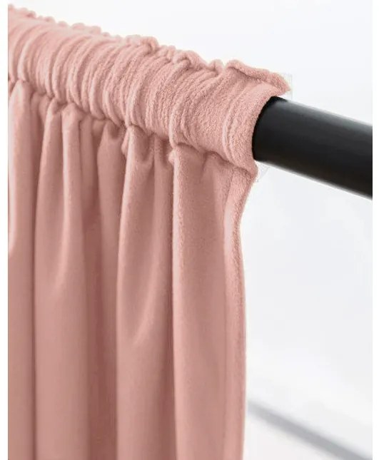 Zatemňovací záves VELVET 140x250 cm, ružový Zavesenie: Riasiaca páska