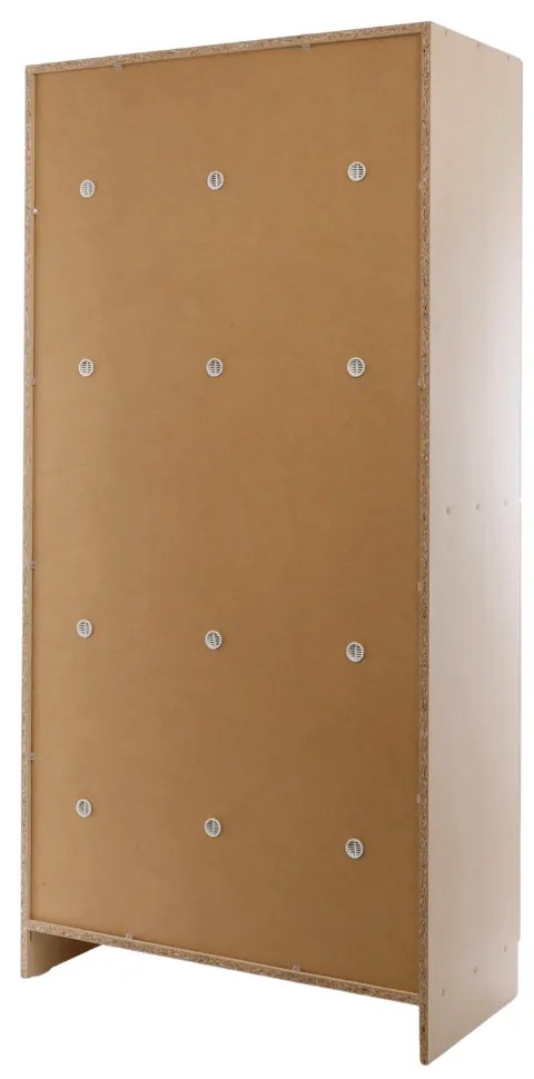 Drevená šatníková skrinka Visio - 6 boxov, 90 x 45 x 185 cm, cylindrický zámok, javor