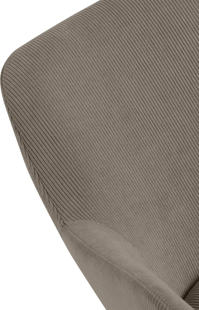 Jedálenská stolička Olema látka cord - sivohnedá